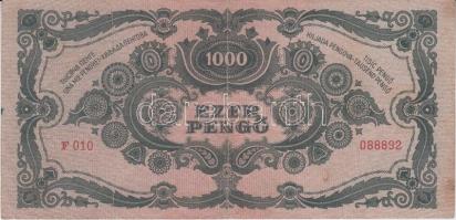 1945. 1000P lemezhiba a bélyeg "B" betűjénél T:III