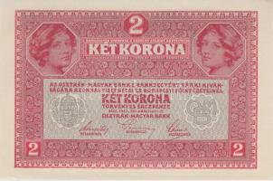 1917. 2K "Deutschösterreich" vízszintes felülbélyegzéssel (4x) egymás utáni sorszámmal T:I