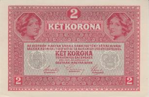 1917. 2K "Deutschösterreich" vízszintes felülbélyegzéssel (4x) egymás utáni sorszámmal T:I