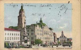 Pécs, Városháza, Irgalmasok temploma, gyógyszertár, üzletek (EK)