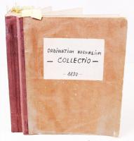 Ordinatium Normalium Collectio. Hermannstadt, 1830. Félvászon kötésben. Magyar, német, latin nyelvű ...