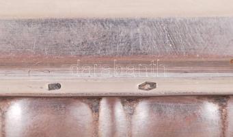 1937-1965 800-as tisztaságú, ezüst (Ag) dohányos dobozka, fa betéttel, "dianás" jelzéssel,...