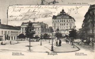 Budapest V. Városház tér, Váci utca, üzletek, Divald (EK)