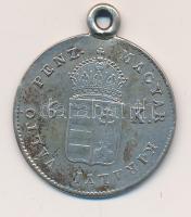 1849. 6Kr Ag "Eddig és ne tovább" vésettel T:2 F