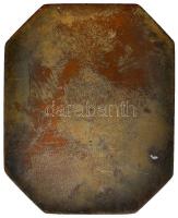 Turkey / V. Mehmed 1915. "Turkish Red Crescent - INSCHALLAH" Br plaque. soldier holding fl...