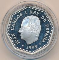 Spanyolország 1999. 1500P Ag "Millennium" T:PP eredeti fa dísztokban
Spain 1999. 1500 Pese...