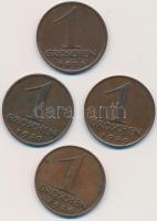 Ausztria 1925/26/29/30 1Gr (4db) T:2 Austria 1925/26/29/30 1 Groschen (4pcs) C:XF