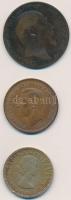 Nagy-Britannia 1905. 1P + 1944. 1/2P + 1956. 1Sh T:2,3 Great Britain 1905. 1 penny + 1944. 1/2 penny + 1956. 1 Shilling C:XF,F