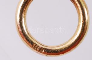 Arany (Au) cvikker rész, jelzett, d:4cm, bruttó 12g / part of a gold pince-nez