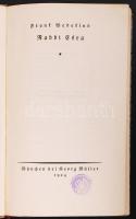 Frank Wedekind: Rabbi Esra. München, 1924, Georg Müller. Félvászon kötés, a gerincén kis szakadás / ...