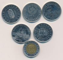 2002. 100Ft "Kossuth" + 2004-2007. 50Ft (5x) klf motívumokkal T:1-,2