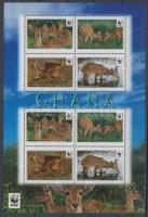 WWF Antilop 2 négyestömböt tartalmazó kisív, WWF Antelope mini-sheet in 2 blocks of 4