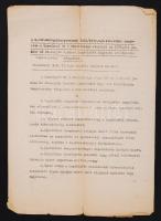 1939 Végrehajtási utasítás a Kárpátalja visszatérte miatt kiadott politikai bűncselekményekre adott amnesztia tárgyában 3 gépelt oldal, kis szakadásokkal