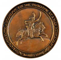 DN "Olasz-Magyar Történelmi Múzeum" Br emlékérem (123mm) előoldal: középen lovas huszár, k...