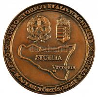 DN "Olasz-Magyar Történelmi Múzeum" Br emlékérem (123mm) előoldal: középen lovas huszár, k...