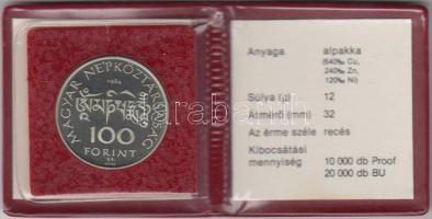 1984. 100Ft "Kőrösi Csoma Sándor" T:PP Eredeti tokban, tanúsítvánnyal!