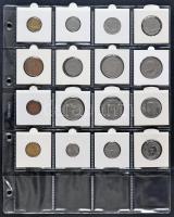 Vegyes világpénz tétel gyűrűs albumba rendezve jobb darabokkal, sok arab területről származó fémpénz, összesen 125db T:vegyes Mixed world coins in collectors album with good ones specially from Arabian countries, alltogether 125pcs of metal coins C:mixed
