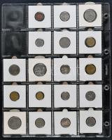 Vegyes világpénz tétel gyűrűs albumba rendezve jobb darabokkal, sok arab területről származó fémpénz...