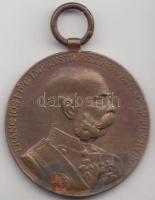 1898. "Jubileumi Emlékérem Fegyveres Erő Számára / Signum memoriae (AVSTR)" Br érem mellszalag nélkül T:2- Hungary 1898. Commemorative Jubilee Medal for the Armed Forces without ribbon C:VF