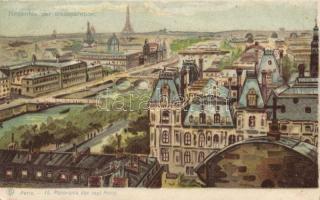 Paris panorama of the seven bridges, litho (fl)