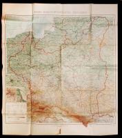 cca 1930 Lengyelország térkép / Poland map 95x120 cm