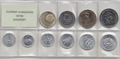 1986. 2f-20Ft 10db klf érmés forgalmi sor fóliatokban T:1