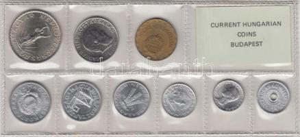 1971. 2f-10Ft 9db klf érmés forgalmi sor fóliatokban T:1