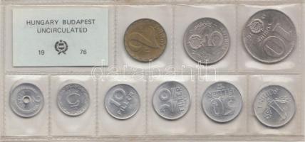 1976. 2f-10Ft 9db klf érmés forgalmi sor fóliatokban T:1