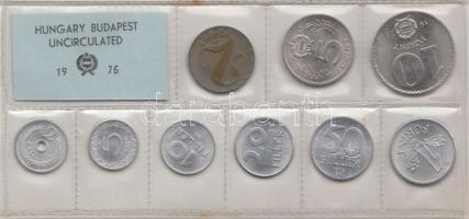 1975. 2f-10Ft 9db klf érmés forgalmi sor fóliatokban T:1