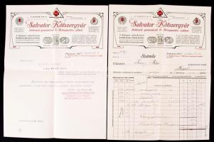 1908 Salvator kötszergyár díszes számla