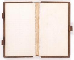 cca 1900 Lussino feliratú fa borítású jegyzetfüzet aranyozott lapszélekkel / Note book with wooden c...