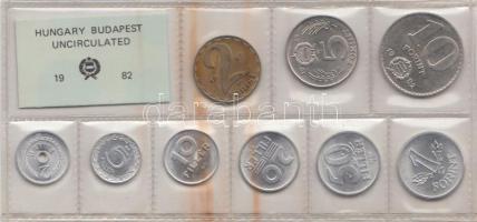 1982. 2f-10Ft 9db klf érmés forgalmi sor fóliatokban T:1