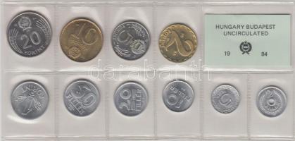 1984. 2f-20Ft 10db klf érmés forgalmi sor fóliatokban T:1
