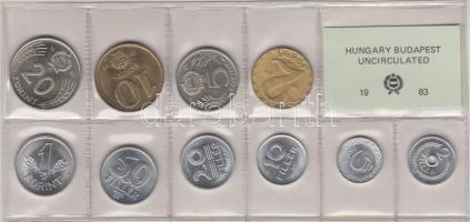 1983. 2f-20Ft 10db klf érmés forgalmi sor fóliatokban T:1