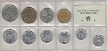 1985. 2f-20Ft 10db klf érmés forgalmi sor fóliatokban T:1