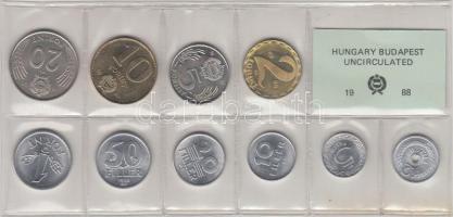 1988. 2f-20Ft 10db klf érmés forgalmi sor fóliatokban T:1