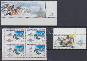 Winter Olympics, Turin 3 countries 6 stamps, Téli olimpia, Turin 3 ország 6 db bélyeg