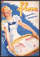 cca 1930 Flora szappan reklám naptár. Klösz nyomda