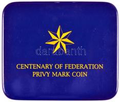 Ausztrália 2001. 5$ Ag "Kookaburra" 1 oz. aranycsillag verdejel T:PP eredeti dísztokban
Au...