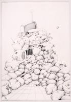 Kelemen Pál (1942-1999): Üzenet. Tus, papír, jelzett, 40×27 cm