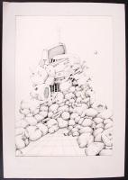 Kelemen Pál (1942-1999): Üzenet. Tus, papír, jelzett, 40×27 cm