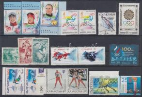 Olympic Games 9 countries 19 stamps, Olimpia motívum tétel 9 ország 19 db bélyeg
