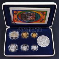Ausztrália 2001. 5c, 10c, 20c, 50c, 1$, 2$ + 1db Ag emlékérem (43g/0.925/45mm) "Baby Proof set&...