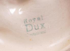 Royal Dux törölköző női akt, kézzel festett, jelzett, hibátlan, m:24 cm/ Royal Dux art deco nude fig...