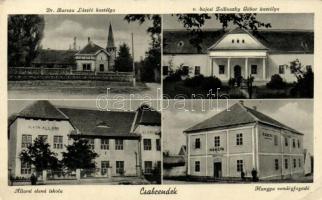 Csabrendek, Hangya vendégfogadó, Dr. Barcza László és Bajcsy Zsilinszky Gábor kastélyai (EK)