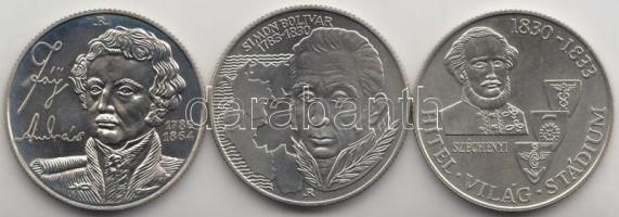 1983. 100Ft "Széchenyi István" T:BU + 1983. 100Ft "Simon Bolivár" T:BU + 1986. 1...