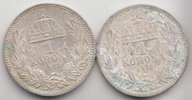 1912-1916. 1K Ag "Ferenc József" (2x) T:2,2-