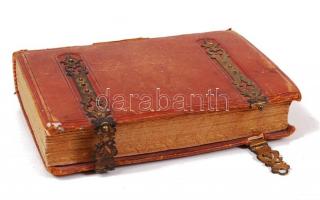 Német nyelvű csatósimakönyv: Gebet und Erbauungsbuch für katolische Christen. Cöthen 1856. Herausgeb...