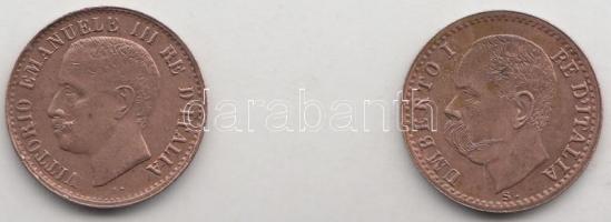 Olaszország 1895R 1c Cu + 1904R 1c Cu T:2
Italy 1895R 1 Centesimo Cu + 1904R 1 Centesimo C:XF
Krause...