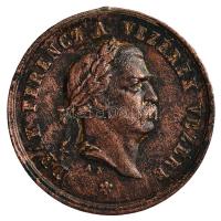 1867. "Ha Isten velünk, ki ellenünk / Deák Ferencz, a vezérek vezére" fém zseton (20mm) T:2-